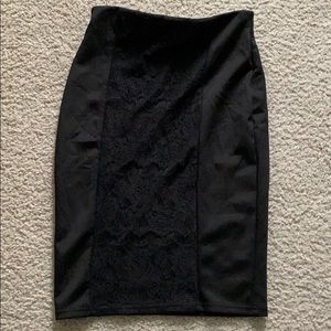 Black pencil skirt
